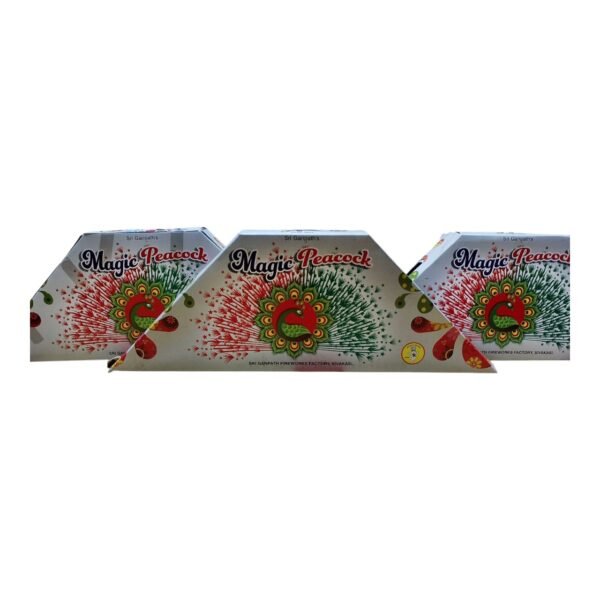 PEACOCK 3 SIDES RED & GREEN